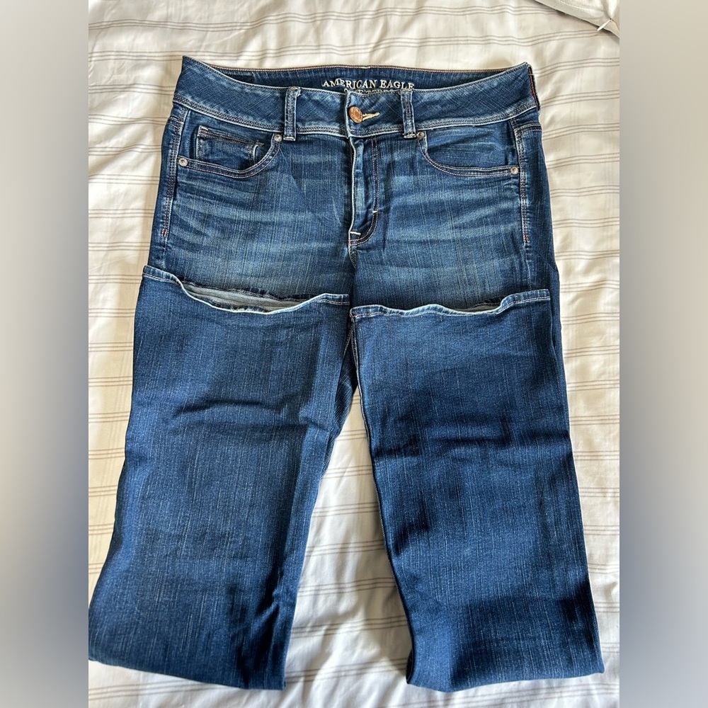 American Eagle Outfitters Dark Blue Boot Cut Jeans